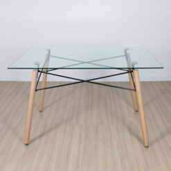 MESA EAMES RECTANGULAR VIDRIO 120