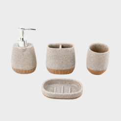 SET DE BAÑO TOSCA 4 PIEZAS BEIGE