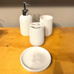 SET DE BAÑO SMILE X 4 PIEZAS BLANCO