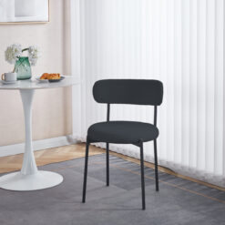 SILLA TIVOLI TELA BOUCLE ALL BLACK