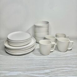 SET DE VAJILLA AURELIA BLANCO X 16 PIEZAS