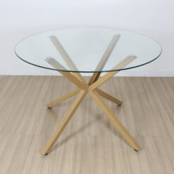 MESA SICILIA REDONDA VIDRIO 110 CM