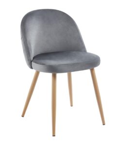 SILLA AMALFI TAPIZADA PANA GRIS