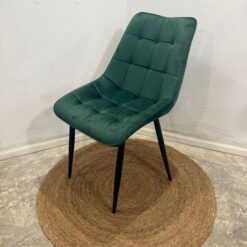 SILLA VERONA TAPIZADA PANA VERDE INGLES