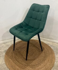 SILLA VERONA TAPIZADA PANA VERDE INGLES