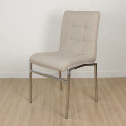 SILLA KENIA TAPIZADA LINO BEIGE
