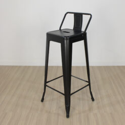 BANQUETA TOLIX RESPALDO BAJO NEGRA