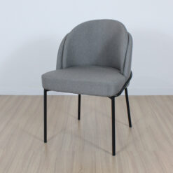 SILLON BURGUES TELA LINO GRIS