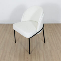 SILLON BURGUES TELA BOUCLE OFF WHITE