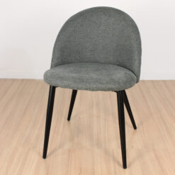 SILLA BERLIN TAPIZADA CHENILLE GRIS OSCURO