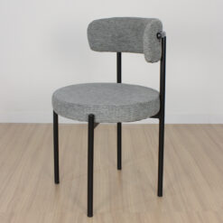 SILLA VIENA CHENILLE GRIS CLARO