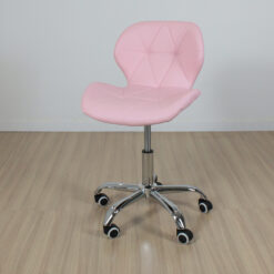 SILLA HEXAGONAL GIRATORIA REGULABLE ROSA