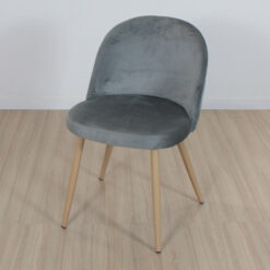 SILLA AMALFI TAPIZADA PANA GRIS