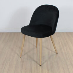 SILLA AMALFI TAPIZADA PANA NEGRA