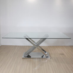 MESA DELTA RECTANGULAR DE VIDRIO 200CM