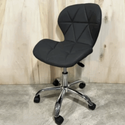 SILLA HEXAGONAL GIRATORIA REGULABLE NEGRA