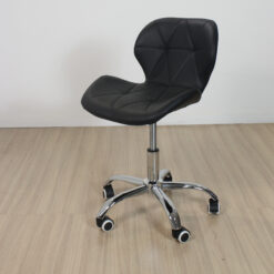 SILLA HEXAGONAL GIRATORIA REGULABLE NEGRA