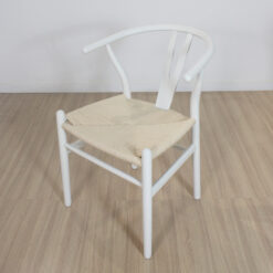 SILLA WISHBONE MADERA BLANCA