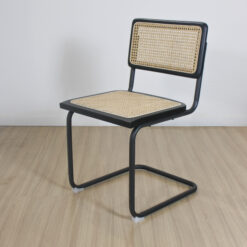 SILLA CESCA RATTAN CAÑO ALL BLACK