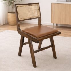 SILLA PAUL VINTAGE MIXTA (RATTAN/ECOCUERO)