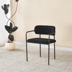 SILLON GENEVE TELA BOUCLE ALL BLACK