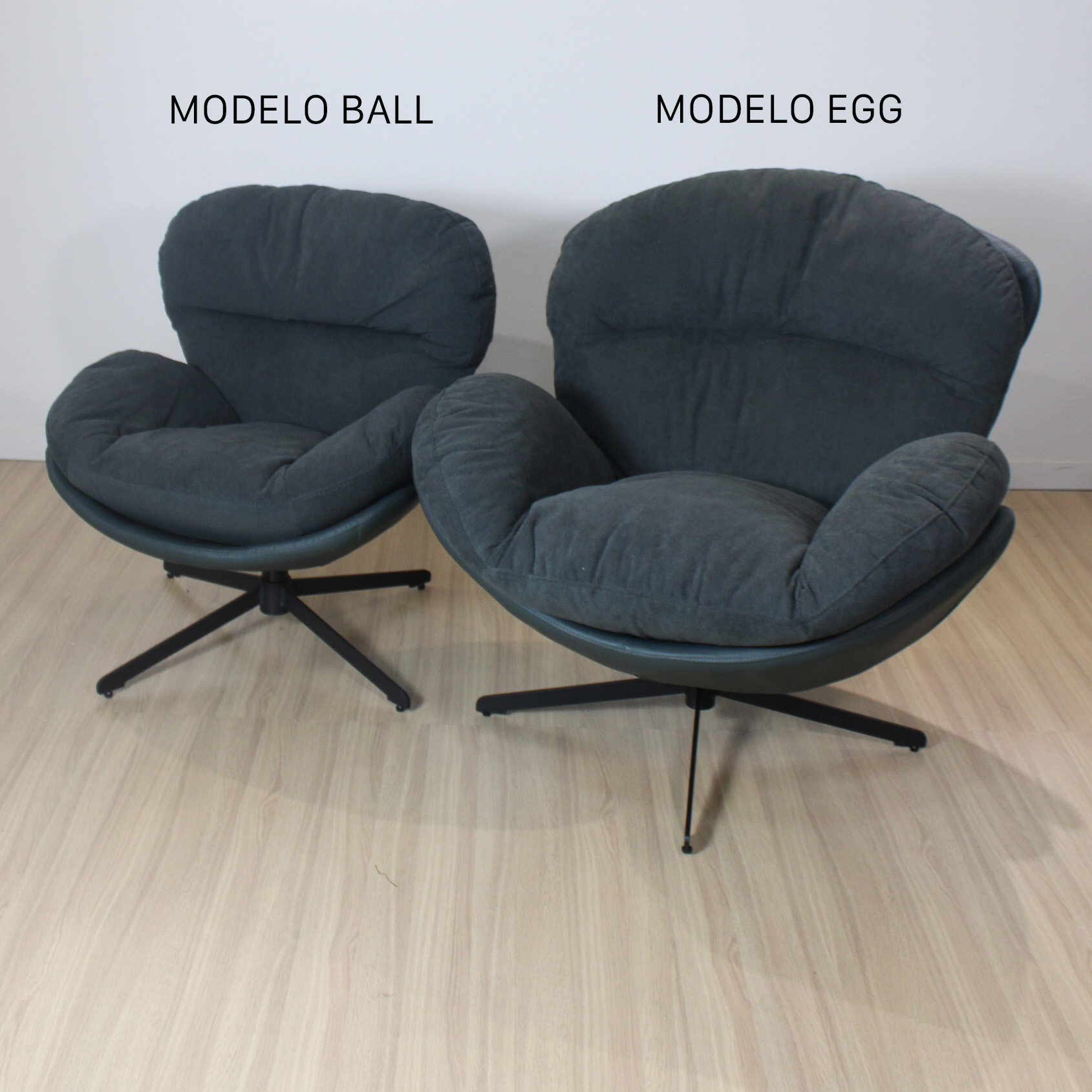 SILLON BALL Y EGG GRIS
