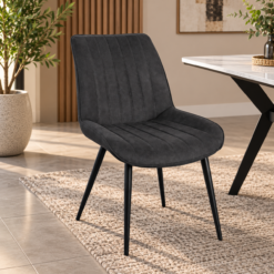 SILLA AUSTRIA ECOCUERO NEGRA