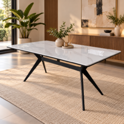 MESA OSLO RECTANGULAR NEOLITH 130 CM BLANCA