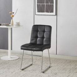 SILLA BARCELONA ECOCUERO NEGRO