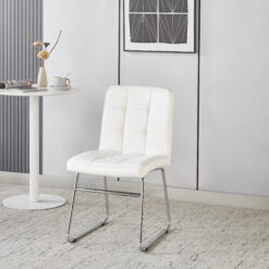 SILLA BARCELONA ECOCUERO BLANCO