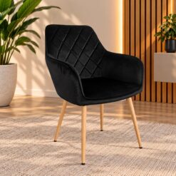 SILLON ZARA TAPIZADO PANA NEGRO